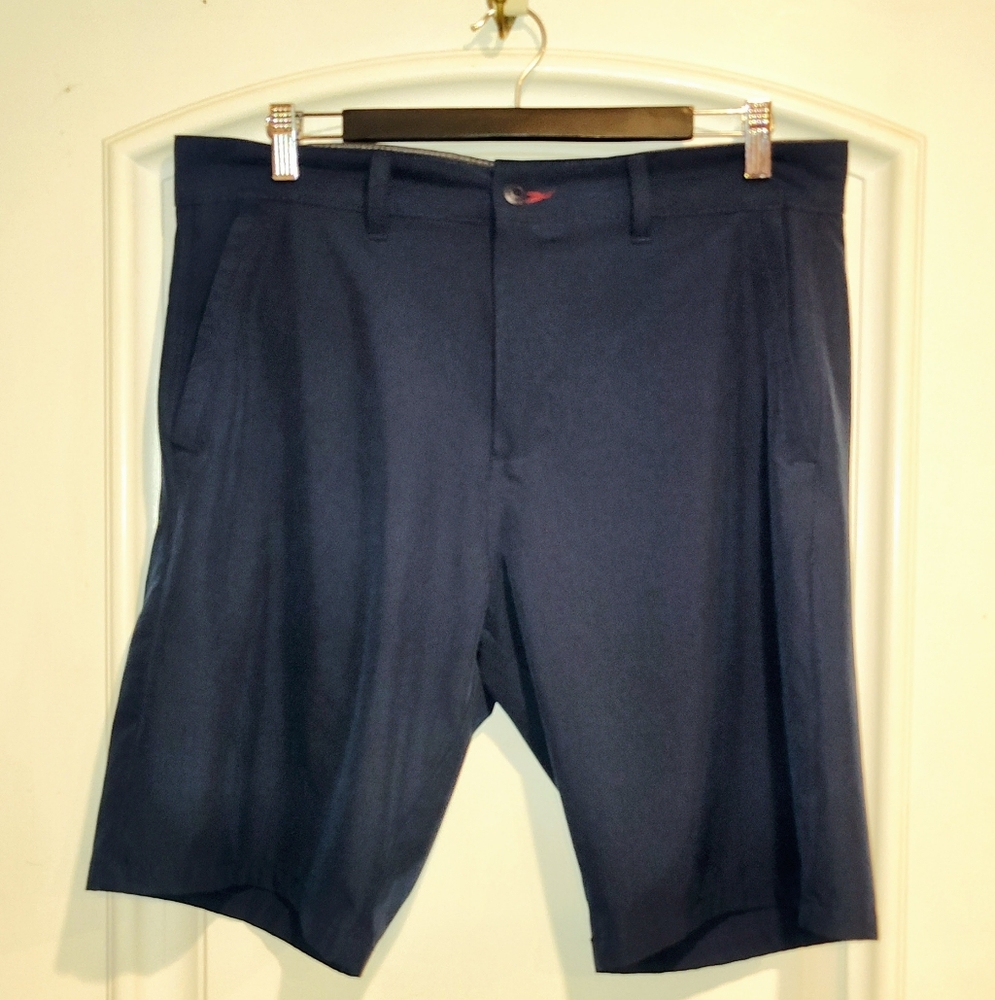 EUC MEN'S BURNSIDE LIGHTWEIGHT DRI-FIT BLUE ATHLETIC / BOARD SHORTS SIZE LARGE